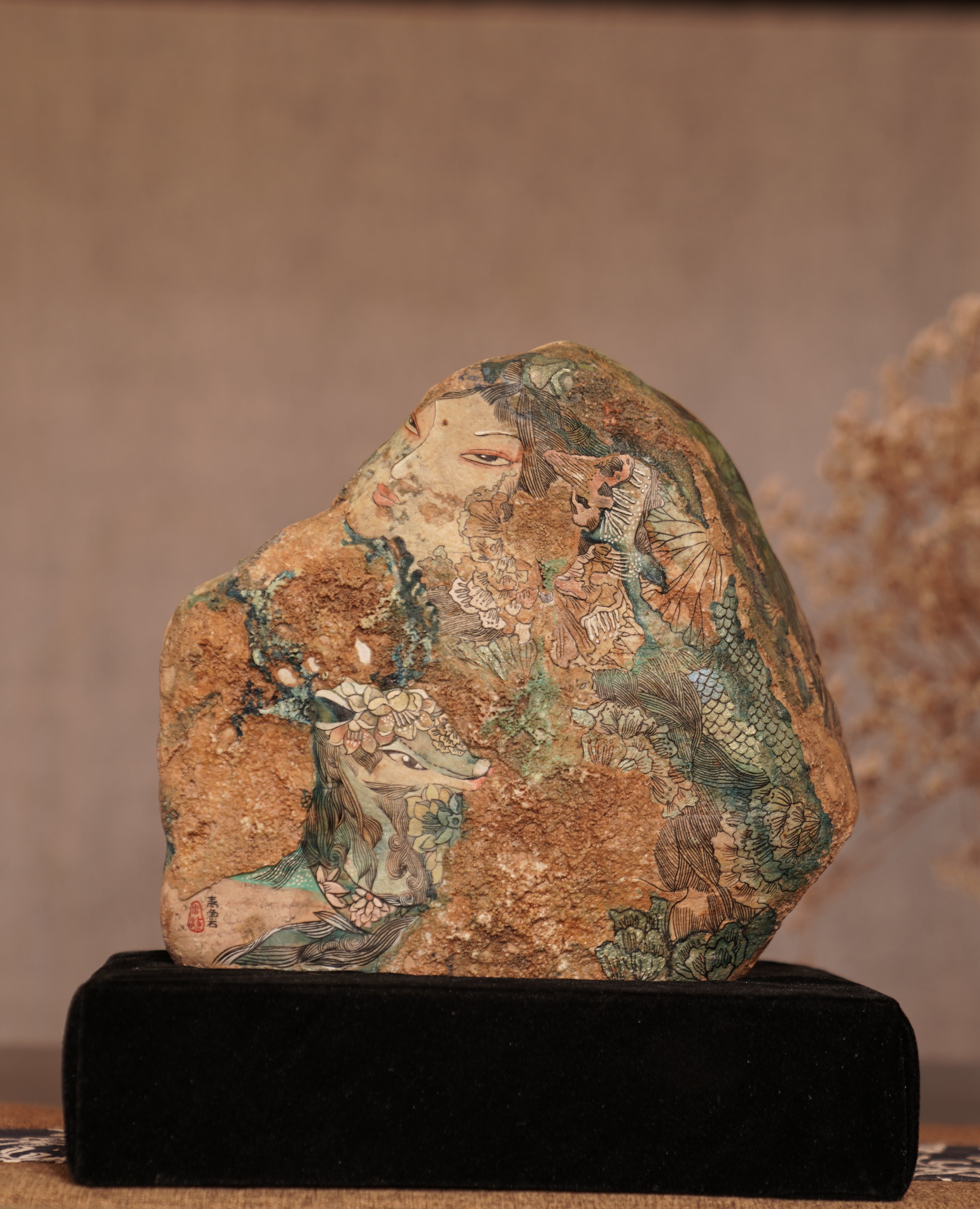 Hand-painted：Flowers in bloom on the mountain